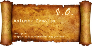 Valusek Orsolya névjegykártya